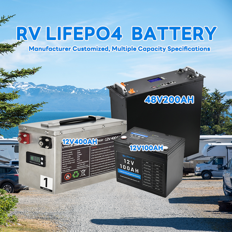 Bateria de lítio para campista RV Lifepo4 12V 48V Bateria de fosfato de ferro de lítio 12,8V 400Ah 800Ah 5Kwh 7Kwh 10Kwh 12Kwh 20kwh para carrinho de golfe RV Motorhome Camper veículo recreativo