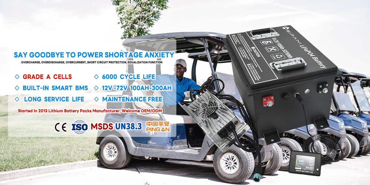 Bateria de carrinho de golfe durável e eficiente para todas as necessidades