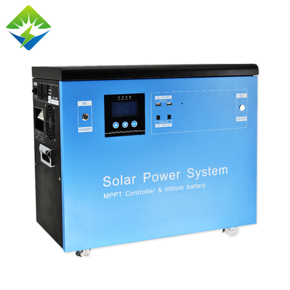 Gerador de painel solar tudo em um, sistema de energia solar externo de 1500 watts, estação de energia solar portátil