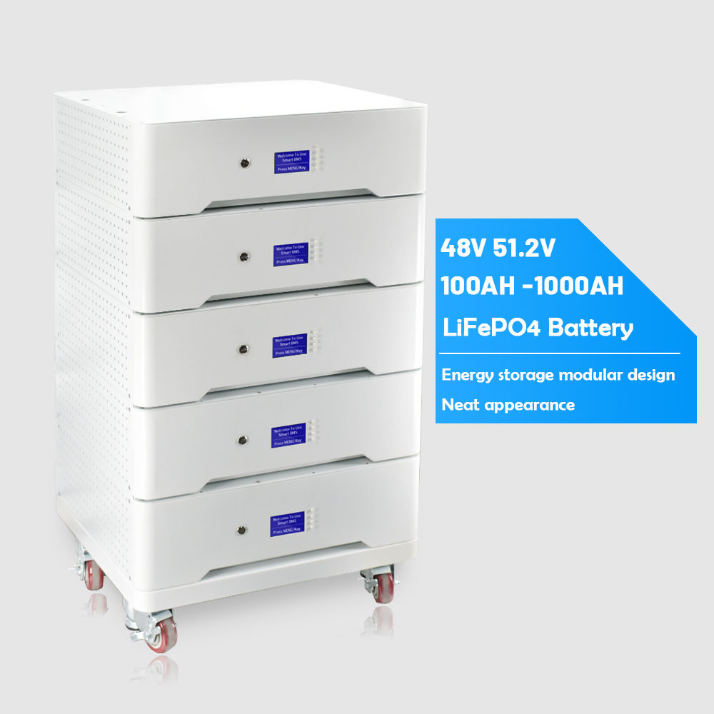 Bateria empilhável 48V 600Ah 30kwh Lifepo4 bateria 51,2v bateria de lítio