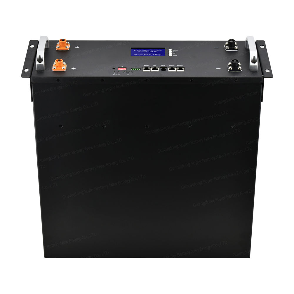 Bateria recarregável 48v 100ah bateria de lítio 51.2v100ah servidor montagem em rack bateria lifepo4 para sistema solar 5kw