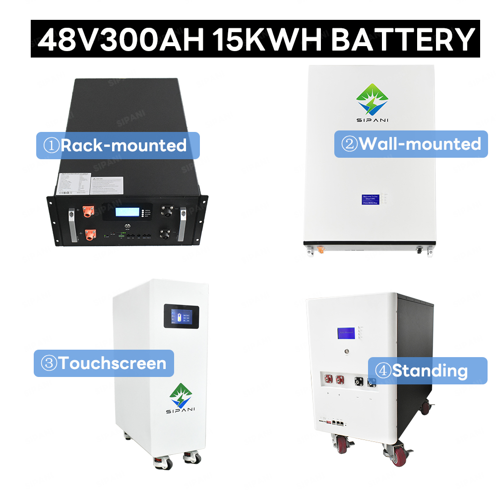 Sipani bateria de íon de lítio 10kwh 15kwh 48v 100ah 200ah 300ah lifepo4 rack de servidor para sistema de armazenamento de energia