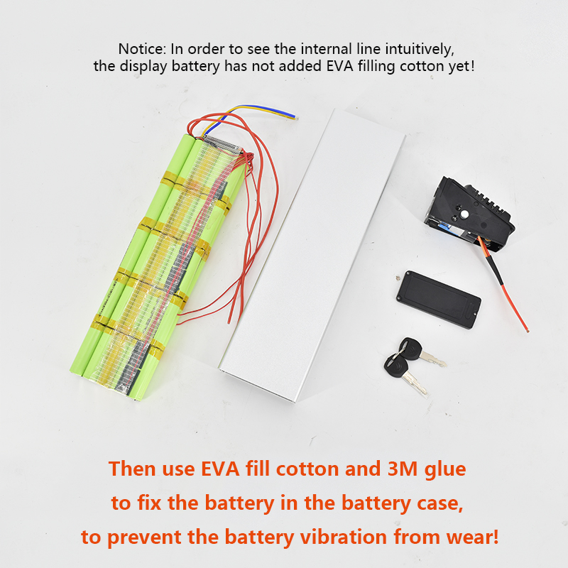 Bateria de lítio de bicicleta elétrica embutida escondida 36V 48v 12Ah Ebike bateria para motor de 250W/350W/500w/750w/1000w
