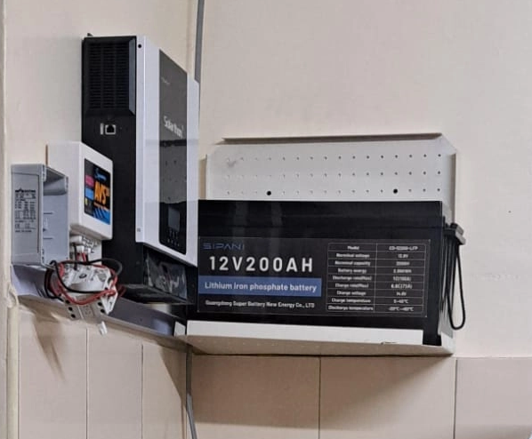 bateria de montagem em parede