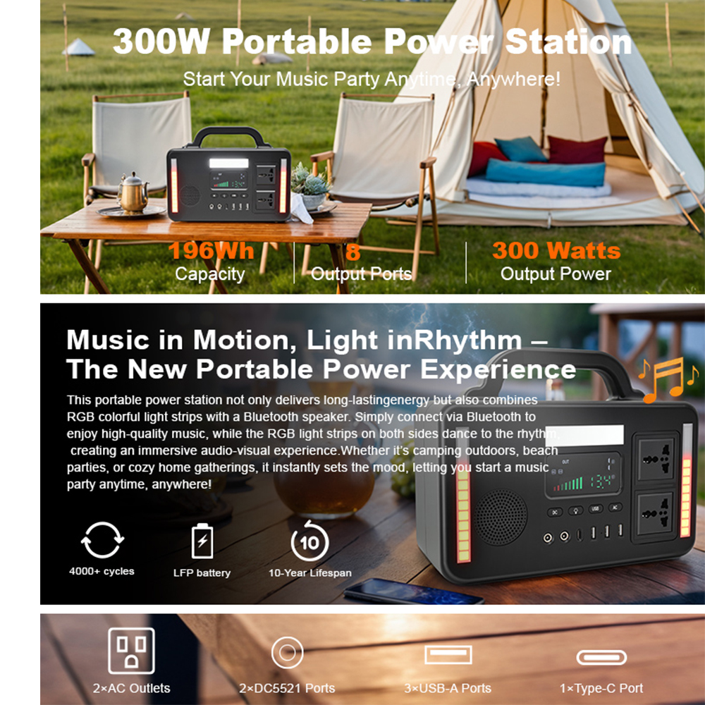 Hot Selling 300W 500W 1000W 2000W 3000W 5000W 192WH 384WH 1280WH 2304WH 2560WH 5120WH GERATOR SOLAR BACKUP CAMPAM