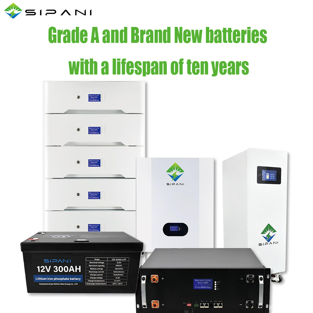 Sipani 5kW 10kW 15kW 20kW 25kW Sistema de energia solar Home 25kwh LifePO4 Sistemas de energia do painel solar de bateria