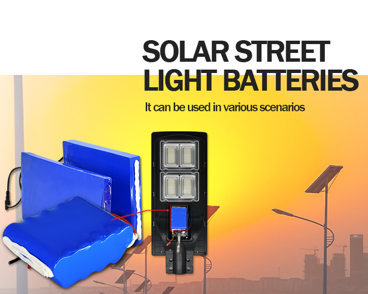 bateria de luz solar de rua