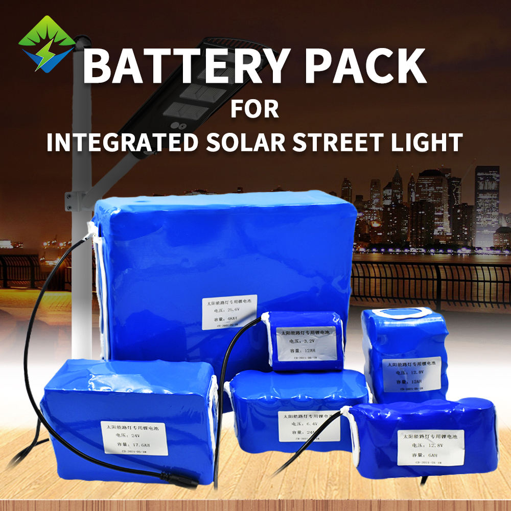 Pacote de bateria de lítio leve 18650 Lifepo4 12v 40ah para luz de rua solar LED