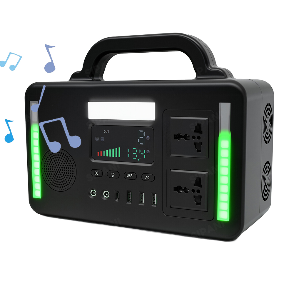 Central de energia portátil 300W Power Bank com o gerador solar de 216WH da CA com LED Light Bluetooth Speaker Portable Generator