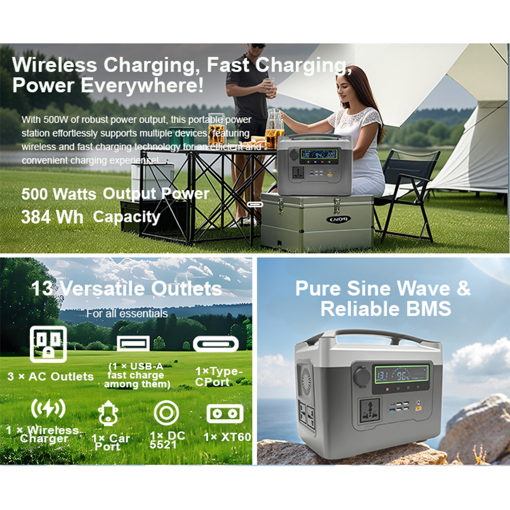 Central de energia portátil Sipani 500W 432Wh portátil gerador de energia portátil