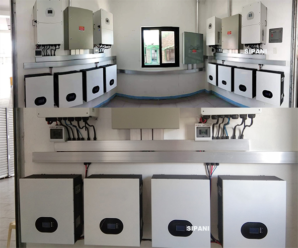 TRABALHO DE PAREDE DE ENERGIA DE 40 KWH COM INVERSOR DEYE