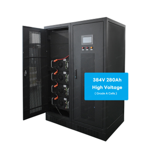384V 100kWh Bateria de alta tensão 384V 280AH HV ESS Rack Mount High Voltage Ups Lifepo4 Bateria Sistema Solar Enerey LFP 380V 107kwh para pequenas indústrias e comerciais