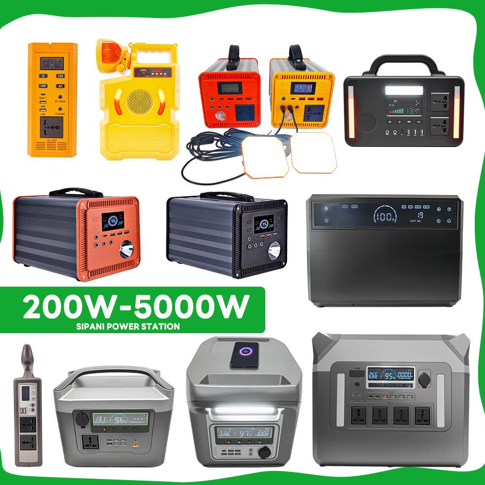 Central elétrica portátil Sipani-1000W, íons de lítio (LFP), AC, DC, USB-A, USB-C, QC 3.0, carregamento sem fio