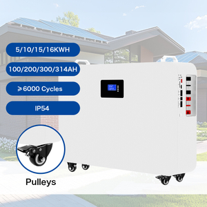  Mobile Deep Cycle LifePO4 Bateria de íons de lítio Akku 5kWh 10kWh 15kWh 48V 51,2V 100AH ​​200AH 300AH Sistema de energia solar doméstica